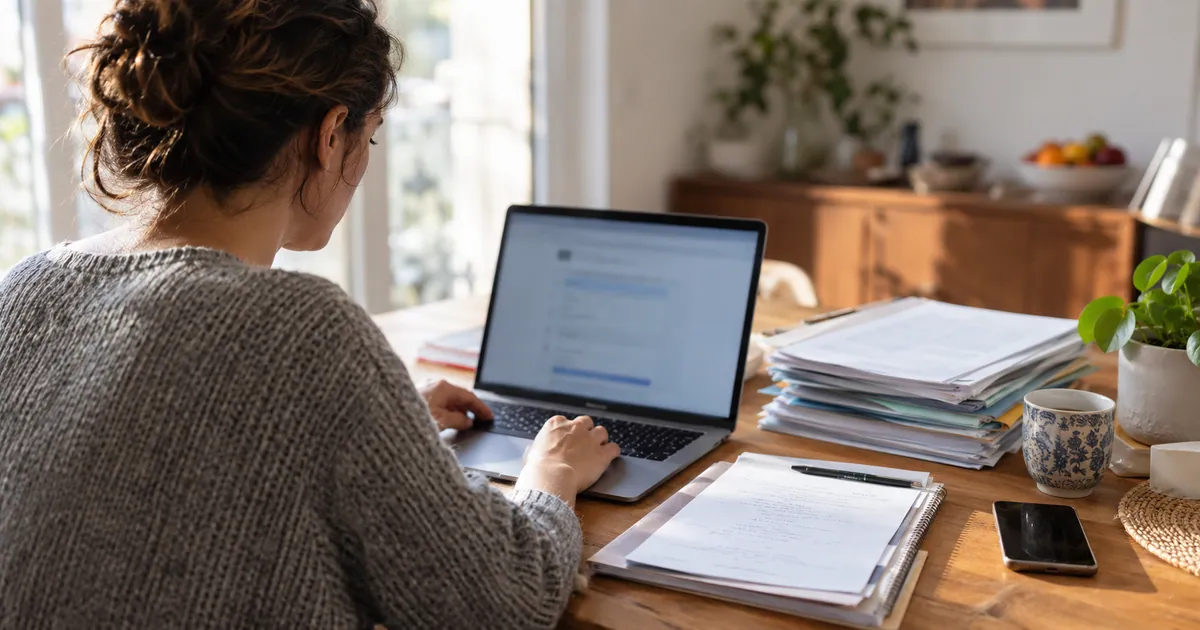 Preparing an online administrative application.